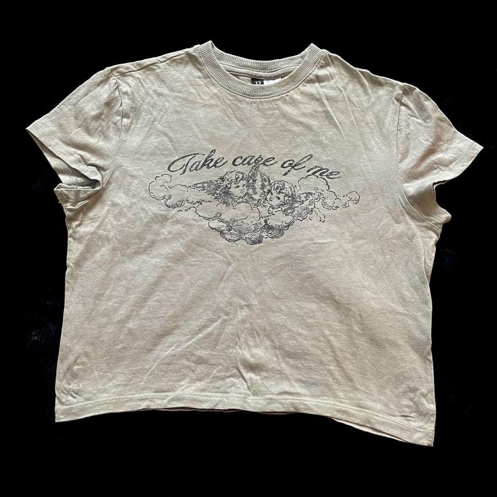 Divided Gray Short Sleeve Tee Casual Style
